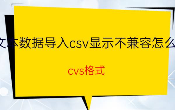 文本数据导入csv显示不兼容怎么办 cvs格式？